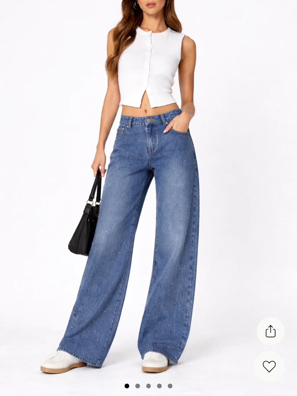 Forever 21 Wide Leg Women's Jeans in Medium Blue NEW